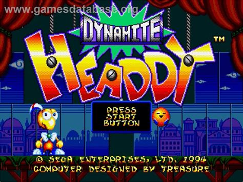 Dynamite Headdy Sega Genesis Artwork Title Screen
