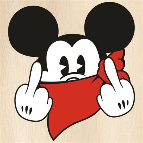 Mickey Mouse Middle Fingerwith The Bad Logo Image For Free Free Logo