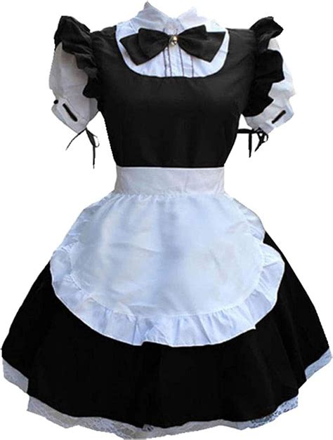 Aobliss Womens Cotton Wet French Maid Costume Sexy Costume Cosplay