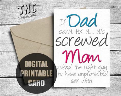 Printable Funny Fathers Day Card Inappropriate Etsy Funny Fathers Day Card Printable
