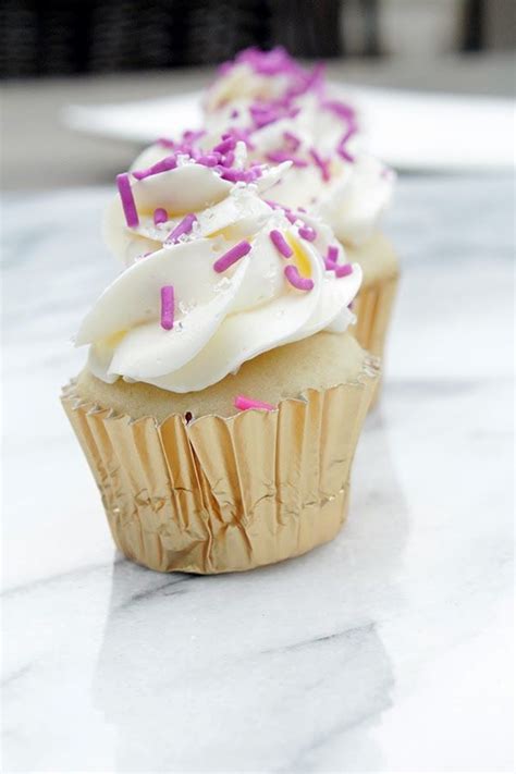 Gold Foil And Sprinkles Vanilla Cupcakes By Sweet Lovely Bakes
