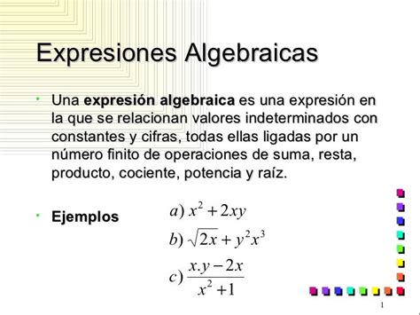 Expresiones Algebraicas Y Sus Operaciones