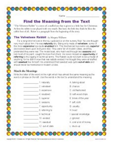 45 meanings for xx abbreviations and acronyms on acronymsandslang.com the world's most comprehensive acronyms and slang dictionary! Find Meaning from Text | Context Clues Worksheets for 3rd ...
