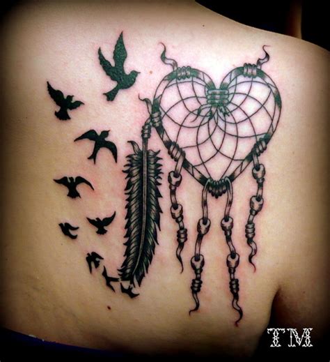 29 Dreamcatcher Tattoos With Birds