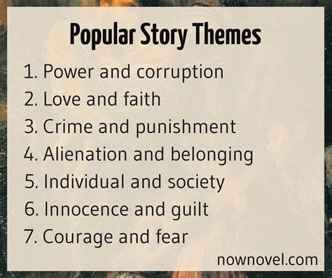 How To Choose Good Themes For Stories 5 Tips Now Novel