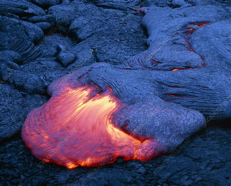 Lava Flow Kilauea Volcano Hawaii Stock Image E3900304 Science