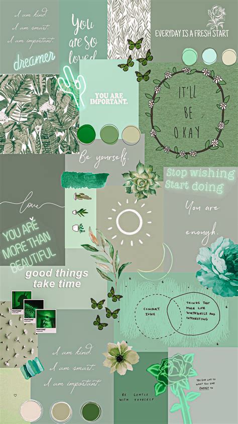 Green Vintage Aesthetic Wallpapers Wallpaper Cave