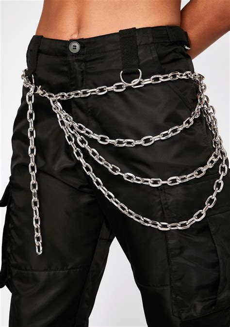 Punk Chain Waist Belt Silver Dolls Kill