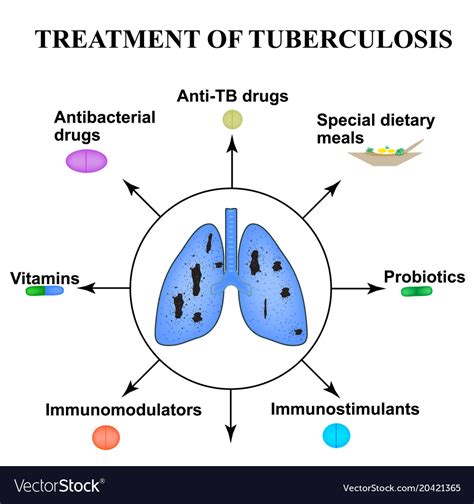 Treatment Of Tuberculosis World Tuberculosis Day Vector Image