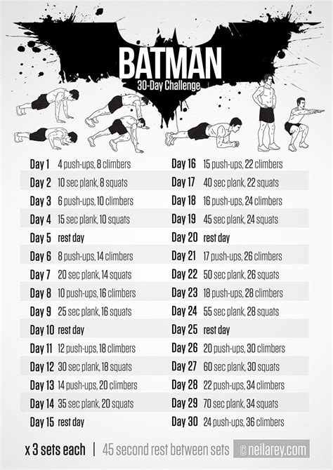 Batman Workout Superhero Workout Workout Challenge