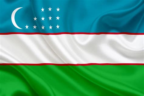 National Flag Of Uzbekistan Uzbekistan