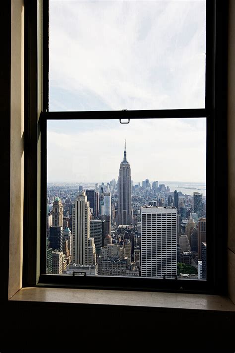 View Out Of A Window Onto Empire State License Image 70367848