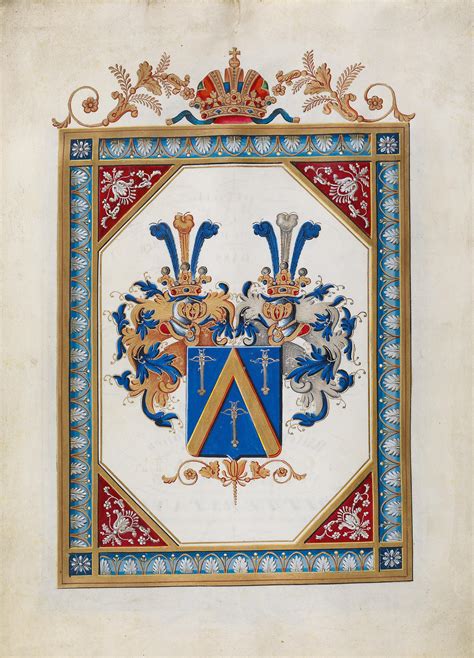 Austrian Grant Of Nobility And Of Arms To Anton Joseph Cuvelier Ritter