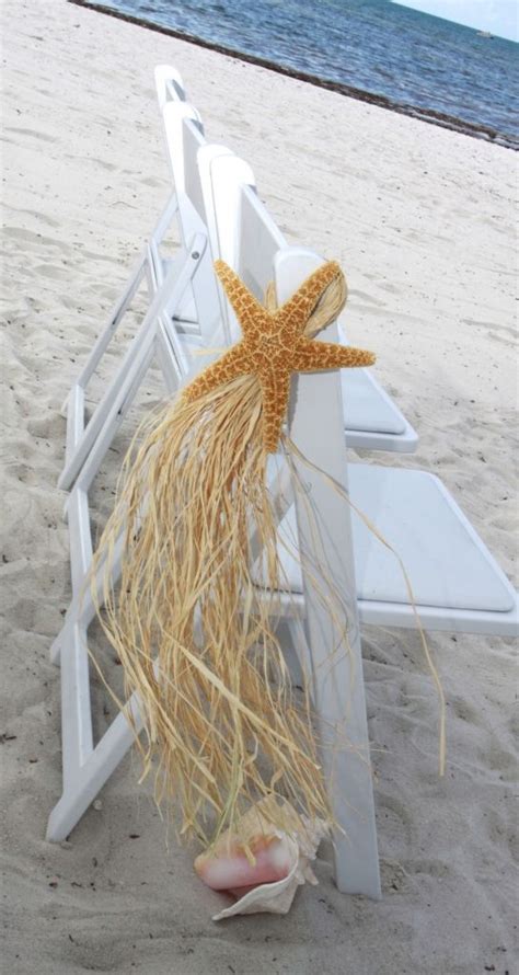 265 h x 185 w x 8 d. Starfish Chair decorations | Key west wedding, Beach ...