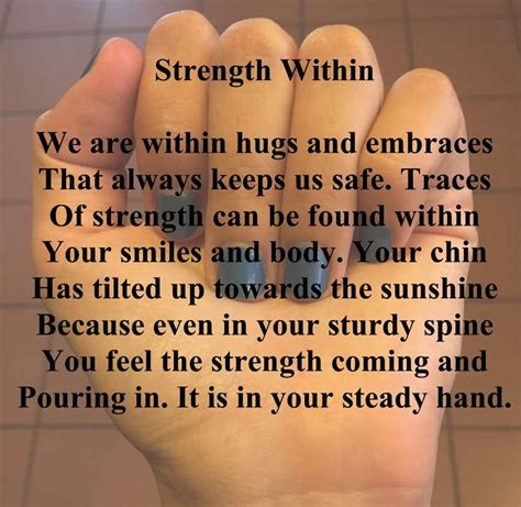 Upbeat Inspirational Poems Strength Within Visual Poem Du Poetry