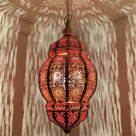 hanging lantern moroccan lantern hanging lanterns boho decor rani white with orange