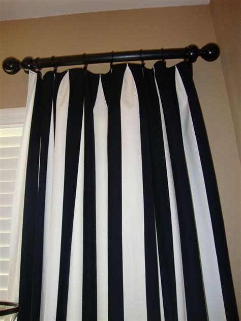 Black And White Curtain Ideas Striped Curtains Black Curtains White