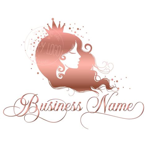 DIGITAL Custom logo design Hair Beauty logo rose gold ...