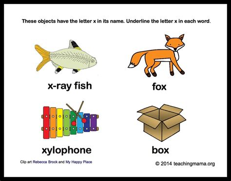 Words That Start With X For Kindergarten Kindergarten