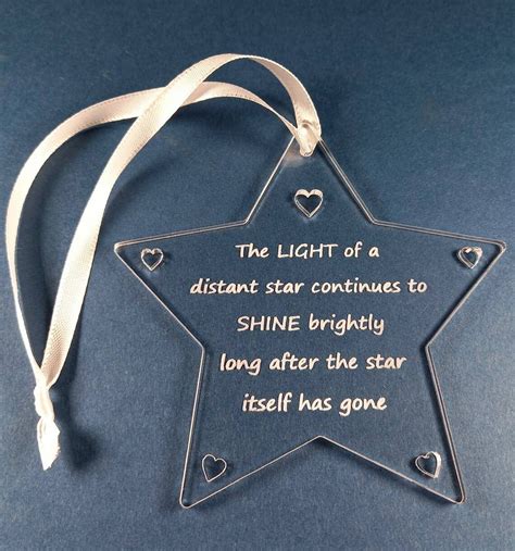 Memory Star Plaque In Memory Remembrance Light Of A Star Etsy