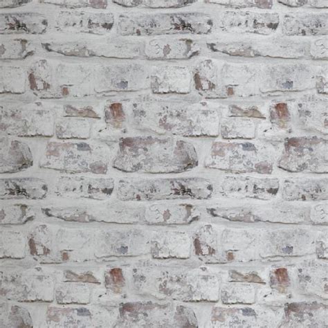 Arthouse Whitewash Wall White Wallpaper 671100 In 2020 Faux Brick