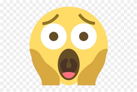 Face Screaming In Fear Emoji Open Mouth Emoji Free Transparent Png