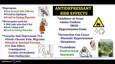 Antidepressant Side Effects Sexual Dysfunction Tricyclic Anti Anxiety
