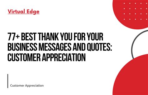 77 Best Thank You For Your Business Messages And Quotes Customer Appreciation Virtual Edge