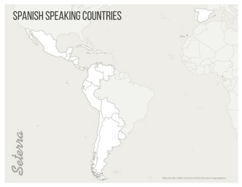 Blank Map Of Spanish Speaking Countries Zip Code Map