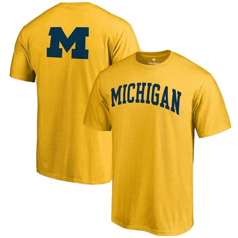 Mens Gold Michigan Wolverines Primetime T Shirt