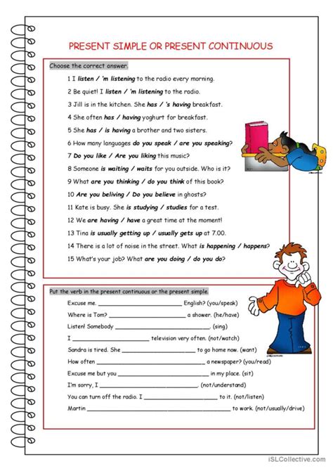 Present Simple Or Present Continuous English Esl Worksheets Pdf Doc