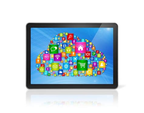 Premium Photo Digital Tablet Pc And Cloud Computing Symbol