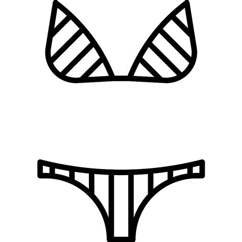 stripe bikini vector svg icon svg repo