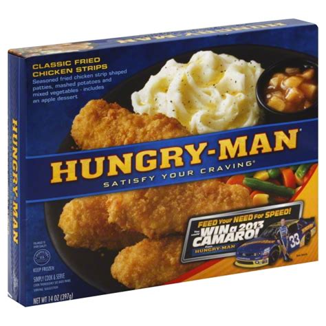 Explore our huge selection of delicious recipe ideas including; Hungry-Man Classic Fried Chicken Strips Frozen Dinner 14 oz. Box - Walmart.com - Walmart.com