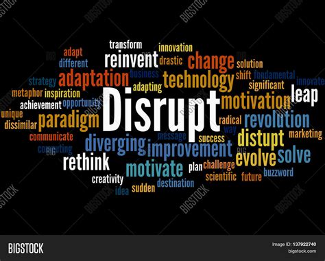 Disrupt Word Cloud Image And Photo Free Trial Bigstock