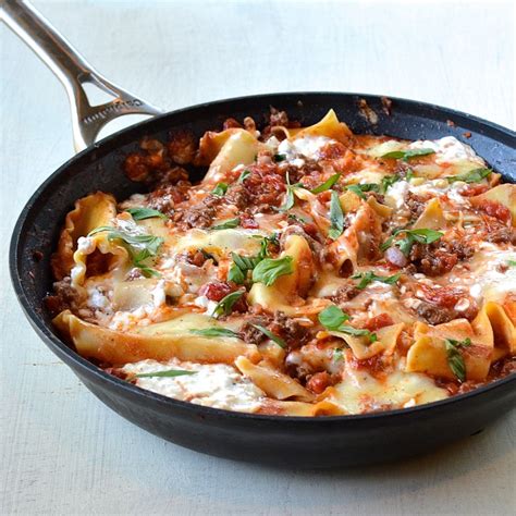 Health Food And Fitness Lasagna In A Skillet The