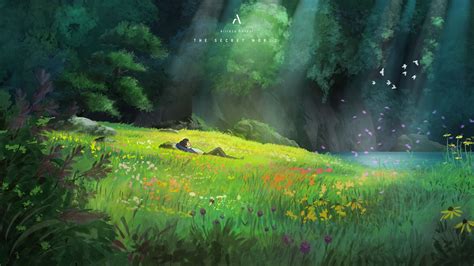 Anime Anime Boys Forest Nature Lake Studio Ghibli Karigurashi No