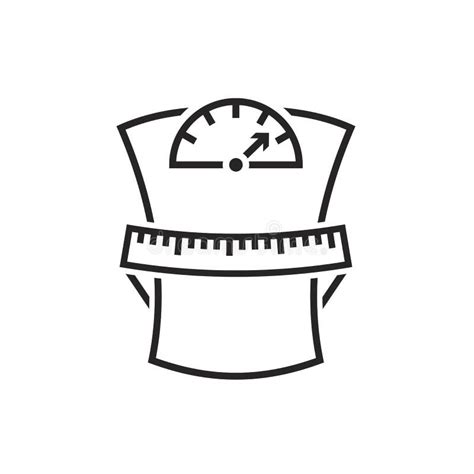 Weight Loss Icon Measuring Tape Wrapped Around Scales Isolated Vector