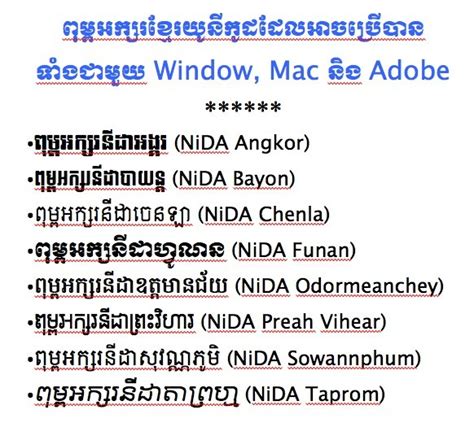 All Khmer Unicode Fonts Download Free Wadseamofficials