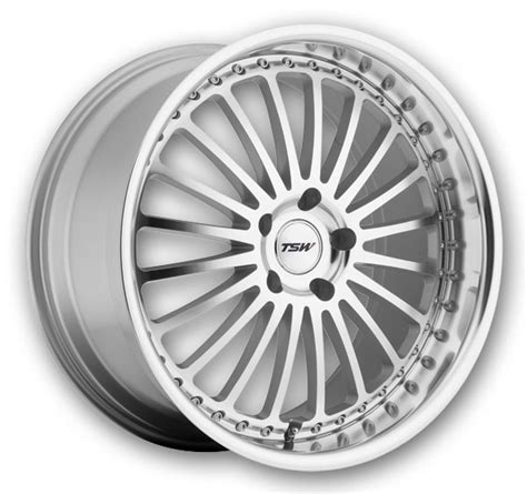 Tsw Silverstone Silver With Mirror Cut Face And Lip Wheels Discounted