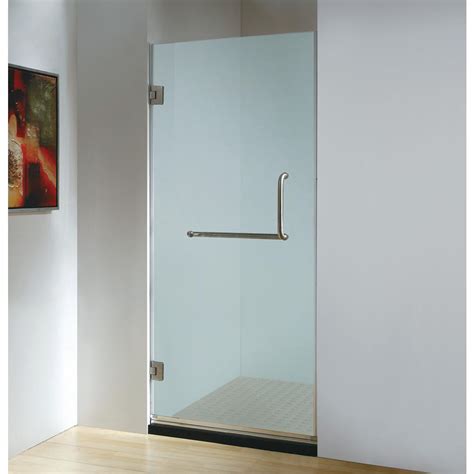 Dreamwerks 30 In X 79 In Frameless Hinged Shower Door Frosted Class