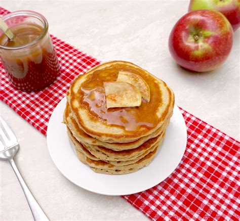 Easy To Make Caramel Apple Pancakes With Syrup Recipe