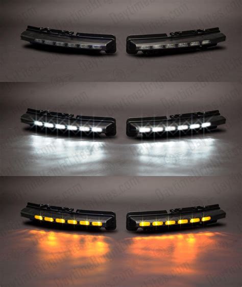 headlights for ford taurus 2015 2018 car drl daytime running lights head lamp led bulb fog