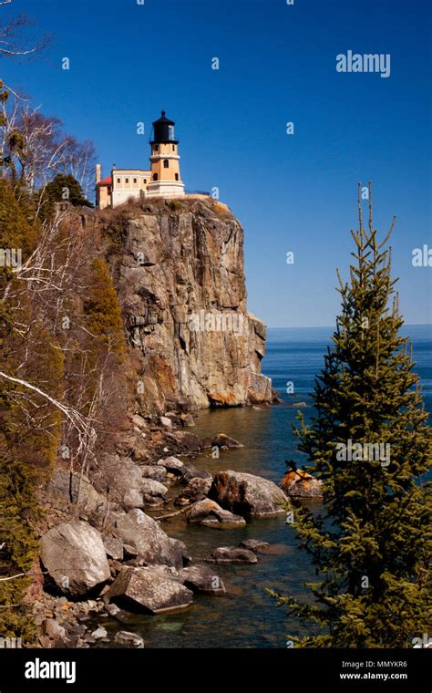 Split Rock Lighthouse In Two Harbors Minnesota Stock Photo Alamy