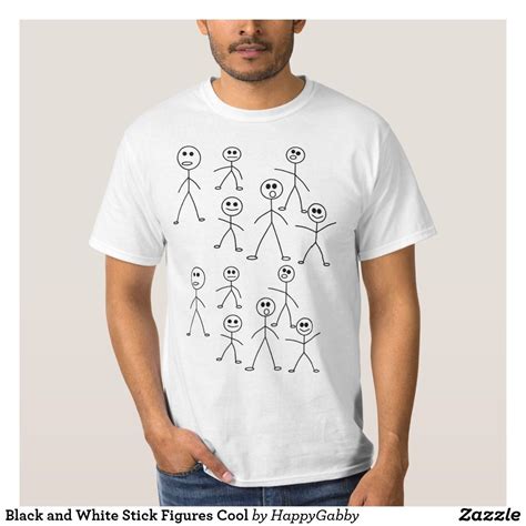 Black And White Stick Figures Cool T Shirt Stick Figures Cool T Shirts Free Design Tool