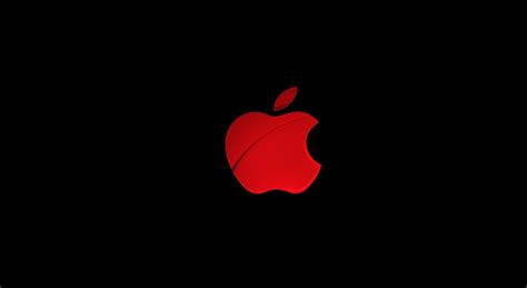 Apple Red Apple Logo Computers Mac Black 1080p Wallpaper