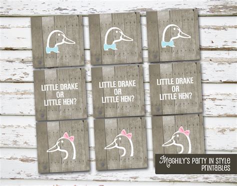 Instant Download Duck Hunting Gender Reveal Toppers