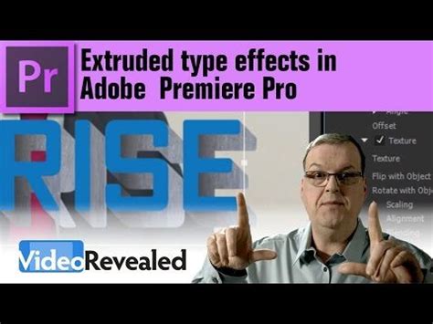 Just drop the effect on the text. Extruded type effects in Adobe Premiere Pro - YouTube ...