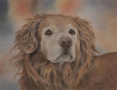 Golden Retriever Dog Painting By Teresa Silvestri
