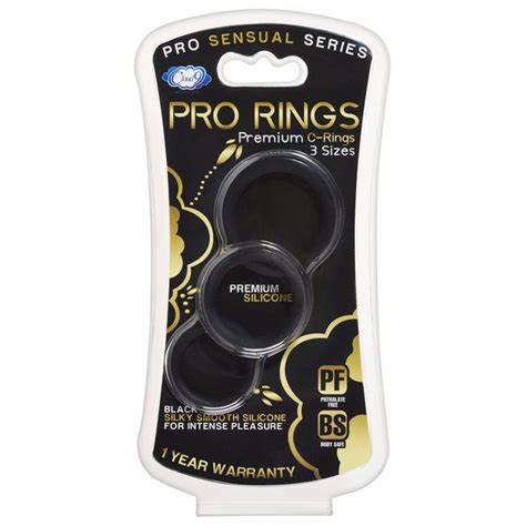 Pro Sensual Silicone Cock Ring 3 Pack Black